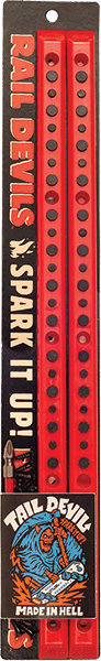 TAIL DEVIL SPARKING SKATEBOARD RAILS RED
