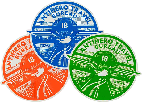 ANTI HERO TRAVEL BUREAU STICKER 3.75"
