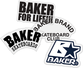 BAKER 12/PK ASST. CLUB STICKERS