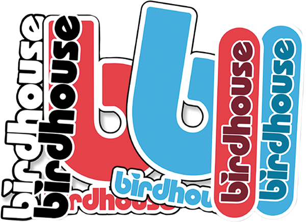 BIRDHOUSE 12/PK ASST LOGOS STICKERS