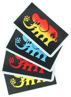 BLACK LABEL ELEPHANT BLOCK DECAL STICKER  (2 pack)