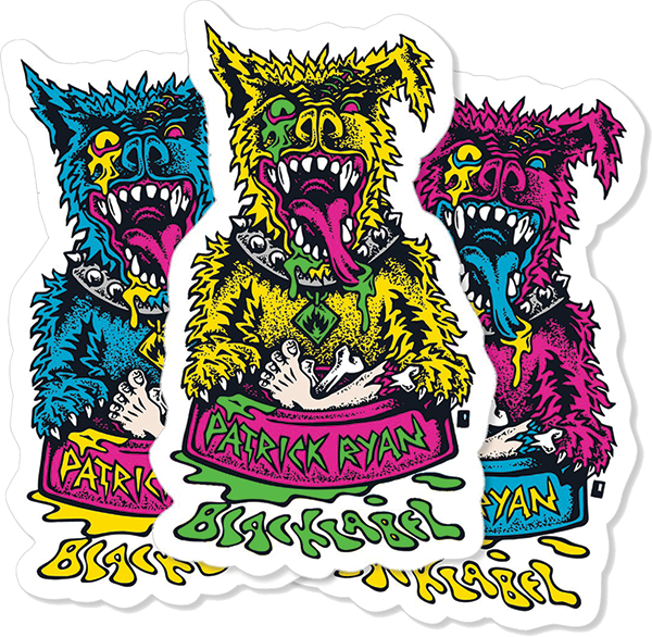 BLACK LABEL PATRICK RYAN SICK DOG DECAL ASSORTED (2 PACK)