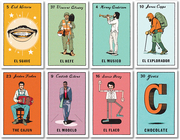 CHOCOLATE LOTERIA 8/PACK ASSORTED DECAL STICKERS