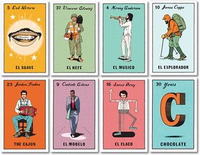 CHOCOLATE LOTERIA 8/PACK ASSORTED DECAL STICKERS