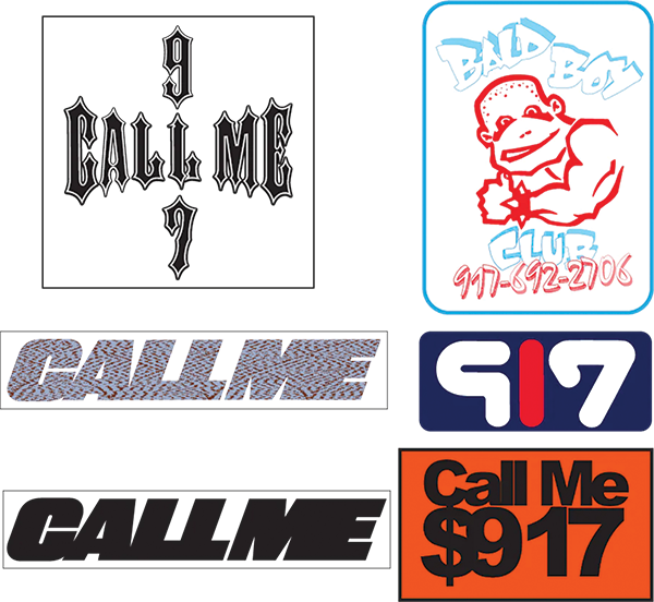 CALL ME 917 SP23 10/PK ASSORTED STICKERS