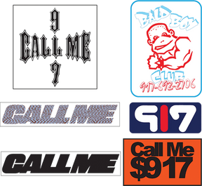 CALL ME 917 SP23 10/PK ASSORTED STICKERS