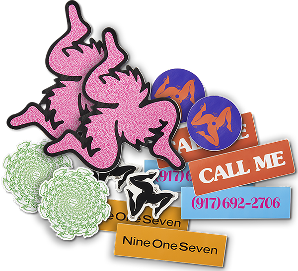 CALL ME 917 FA22 14 PK ASSORTED STICKERS