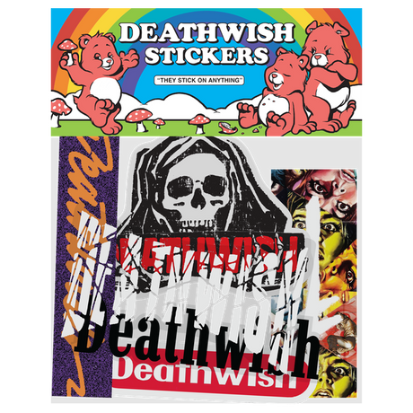 DEATHWISH FEAR 6PK STICKERS BLK/RED