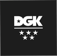 DGK 5-STAR BLACK/WHITE STICKER SINGLE