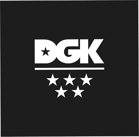 DGK 5-STAR BLACK/WHITE STICKER SINGLE