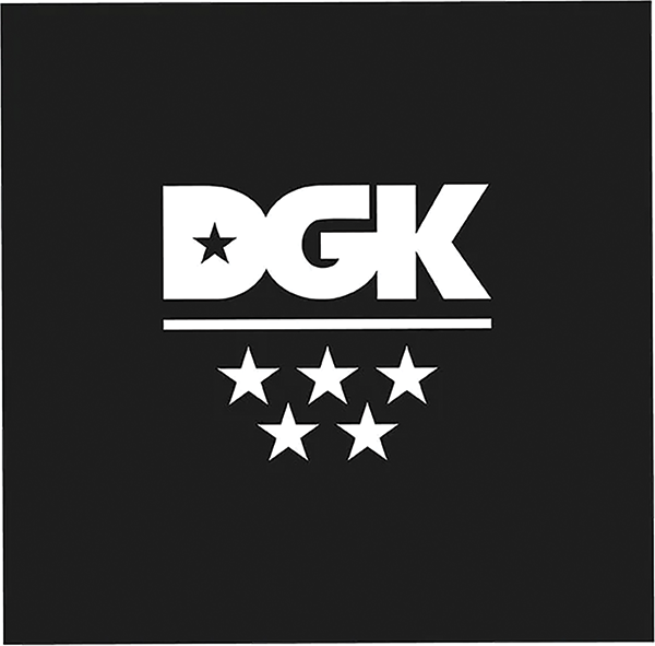 DGK 5-STAR BLACK/WHITE STICKER SINGLE