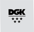 DGK 5-STAR WHITE/BLACK STICKER SINGLE