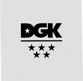 DGK 5-STAR WHITE/BLACK STICKER SINGLE
