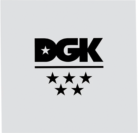 DGK 5-STAR WHITE/BLACK STICKER SINGLE