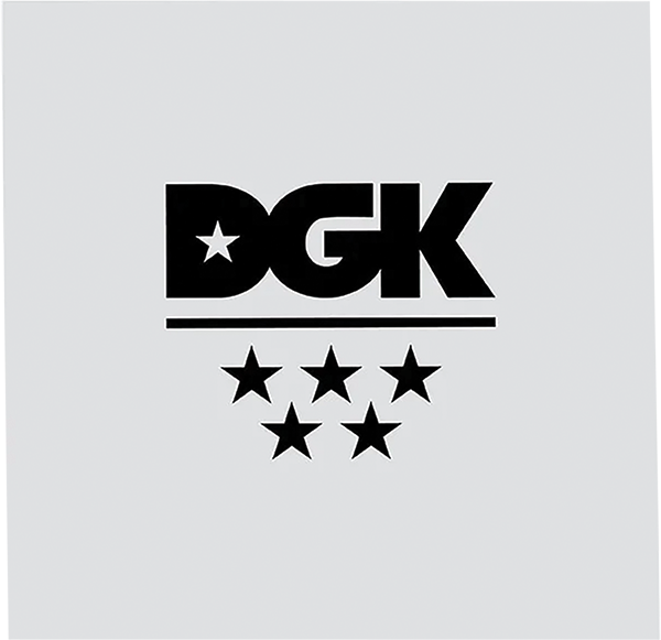 DGK 5-STAR WHITE/BLACK STICKER SINGLE