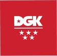 DGK 5-STAR WHITE/RED STICKER SINGLE