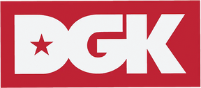 DGK CLASSIC WHITE/RED STICKER SINGLE
