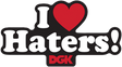 DGK HATERS BLACK/RED STICKER SINGLE