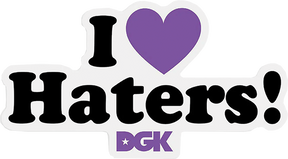 DGK HATERS BLK/PUR STICKER SINGLE