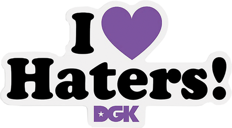 DGK HATERS BLK/PUR STICKER SINGLE