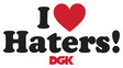 DGK HATERS WHITE/RED STICKER SINGLE