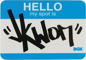 DGK MY SPOT IS JKWON STICKER
