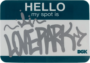 DGK MY SPOT IS LOVE PARK STICKER