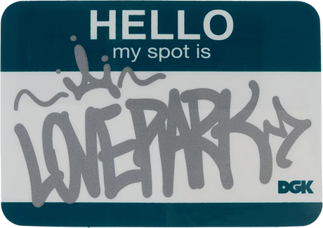 DGK MY SPOT IS LOVE PARK STICKER