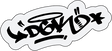 DGK TAGGED STICKER BLACK/WHITE (2 pack)