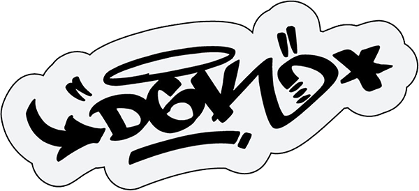 DGK TAGGED STICKER BLACK/WHITE (2 pack)