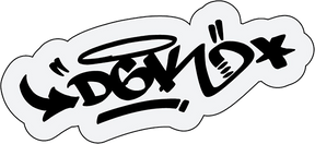 DGK TAGGED STICKER BLACK/WHITE (2 pack)