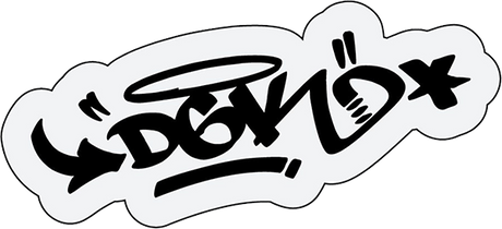 DGK TAGGED STICKER BLACK/WHITE (2 pack)