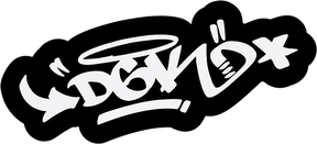 DGK TAGGED STICKER WHITE/BLACK (2 pack)