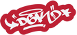 DGK TAGGED STICKER WHITE/RED (2 pack)