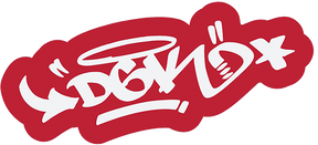 DGK TAGGED STICKER WHITE/RED (2 pack)