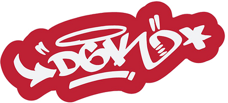 DGK TAGGED STICKER WHITE/RED (2 pack)