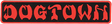DOGTOWN BAR LOGO 4"x.75" BLK/RED DECAL