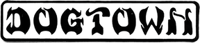 DOGTOWN BAR LOGO 4"x.75" WHT/BLK STICKER