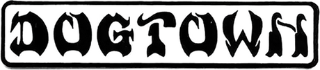 DOGTOWN BAR LOGO 4"x.75" WHT/BLK STICKER