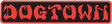 DOGTOWN BAR LOGO 8"x1.5" BLK/RED STICKER
