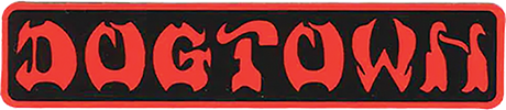 DOGTOWN BAR LOGO 8"x1.5" BLK/RED STICKER