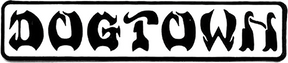 DOGTOWN BAR LOGO 8"x1.5" WHT/BLK STICKER