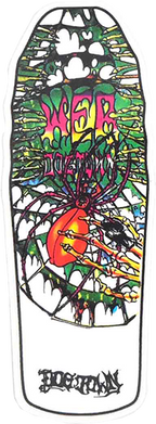 DOGTOWN WEB 4.5" DECAL STICKER WHITE