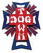 DOGTOWN 80'S CROSS LOGO DECAL 1" USA