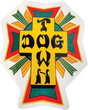 DOGTOWN 80'S CROSS LOGO DECAL 2" RASTA