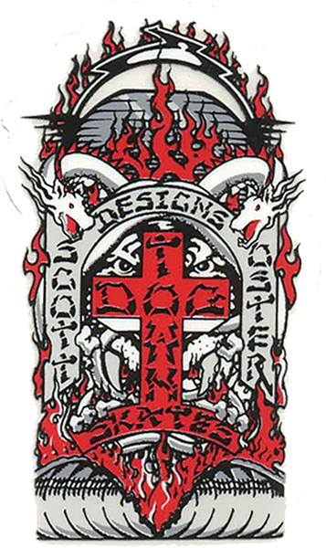 DOGTOWN OSTER 80S 4" STICKER TONAL
