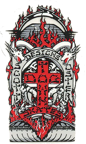 DOGTOWN OSTER 80S 4" STICKER TONAL