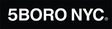 5BORO LOGO DECAL BLACK WHITE STICKER