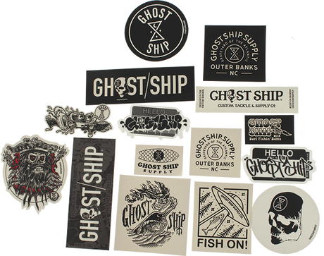 GHOST SHIP 15/PACK ASSORTED STICKERS