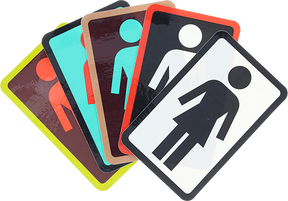 GIRL OG LOGO LG STICKER 6" 1pc ast.colors